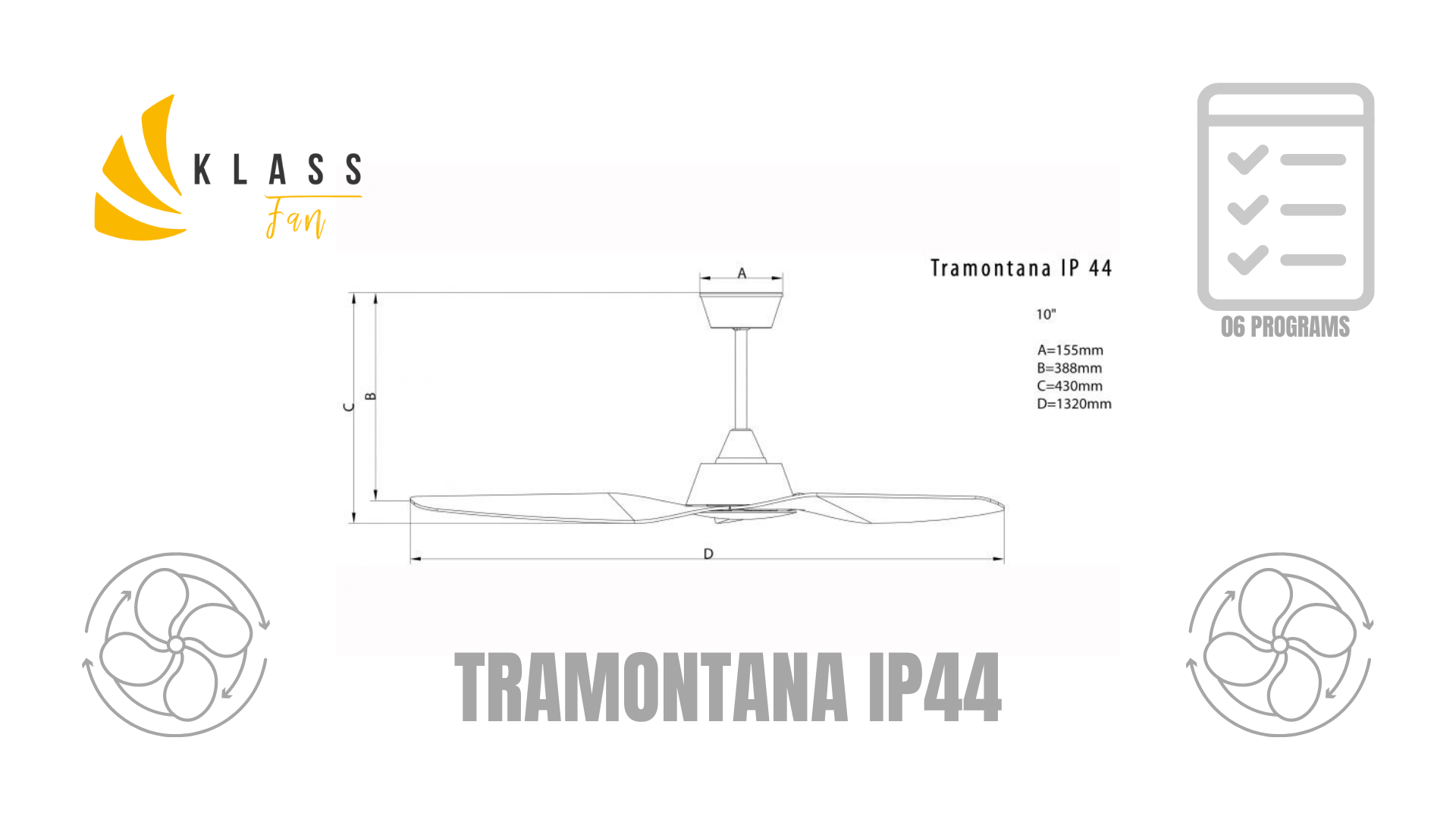 Choisir un ventilateur de plafond pour sa terrasse : Le KlassFan Tramontana